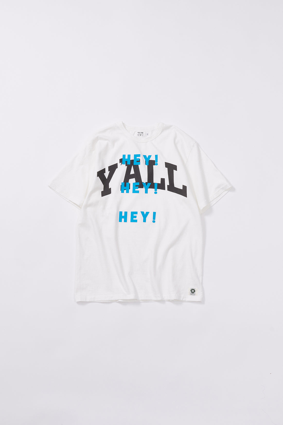 &quot;HEY HEY HEY&quot; リサイクルコットンTee