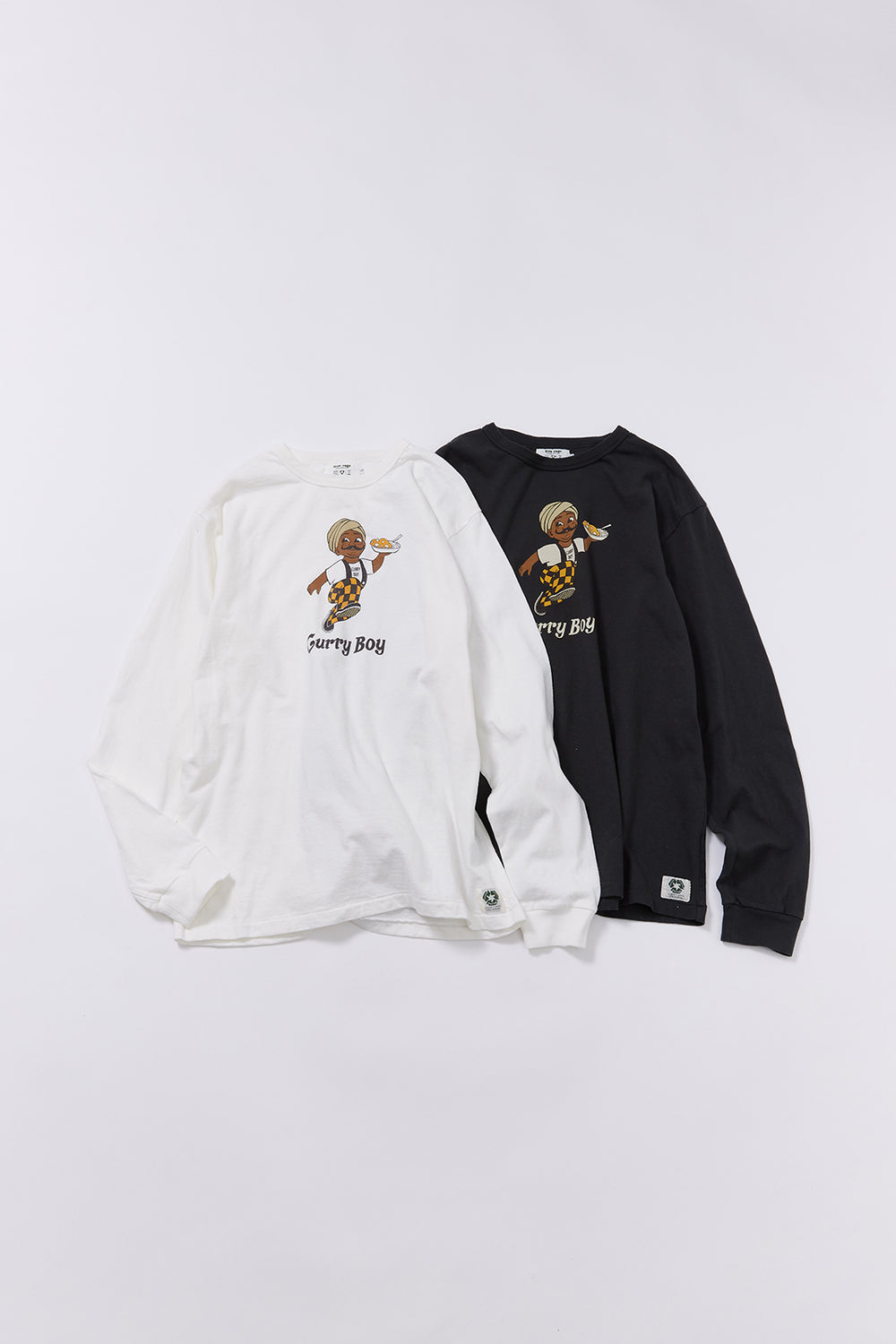 "Curry Boy" リサイクルコットン長袖Tee