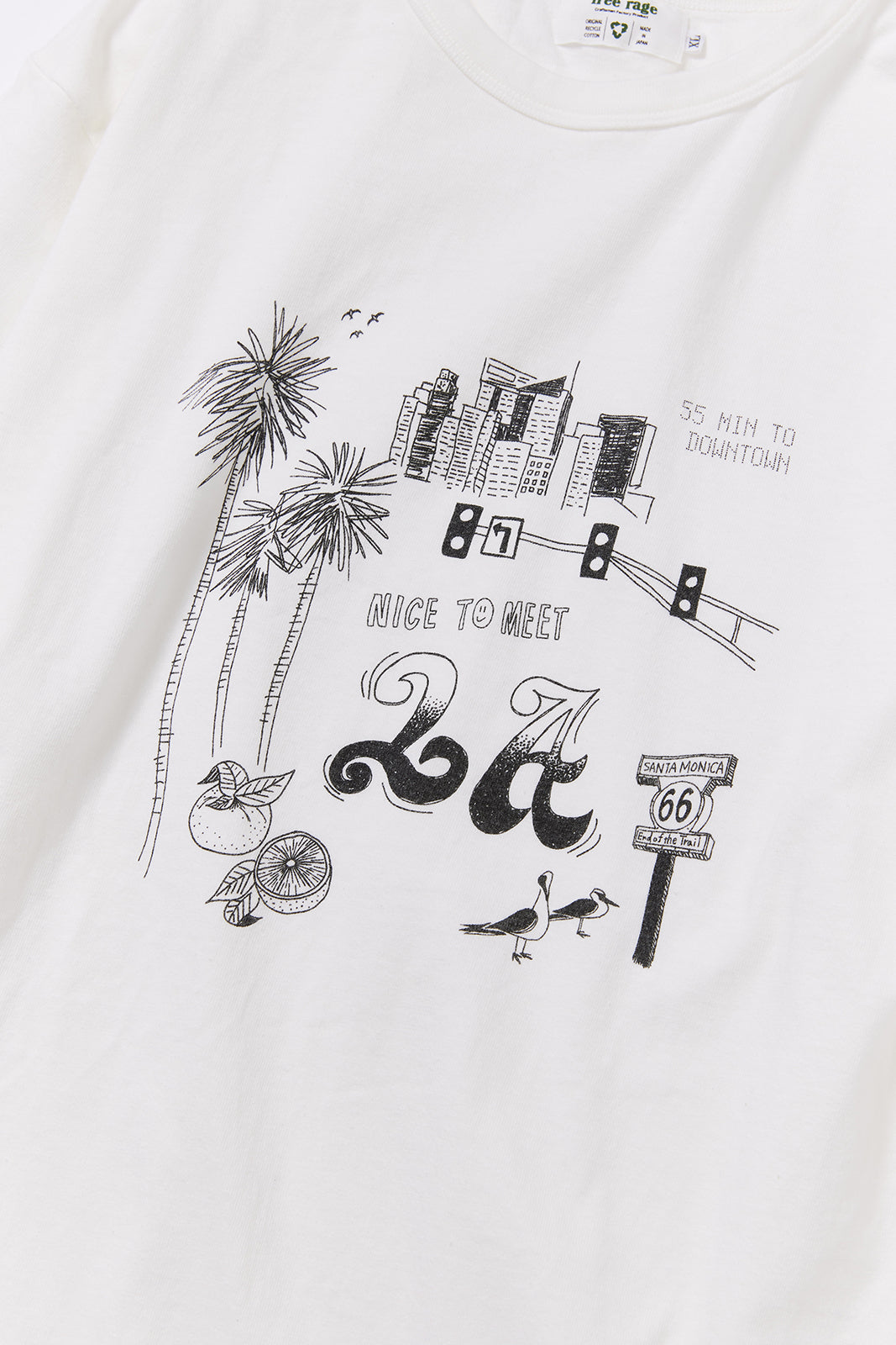 &quot;NICE TO MEET...LA&quot; リサイクルコットンTee