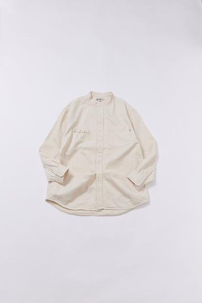 【サンプル】&quot;PLAY WORK&quot; ノーカラーデニムシャツ