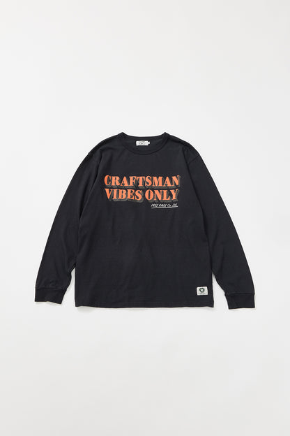 &quot;CRAFTSMAN VIBES ONLY&quot; リサイクルコットン長袖Tee