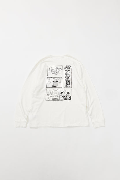 &quot;Tag With Flower&quot; リサイクルコットン長袖Tee