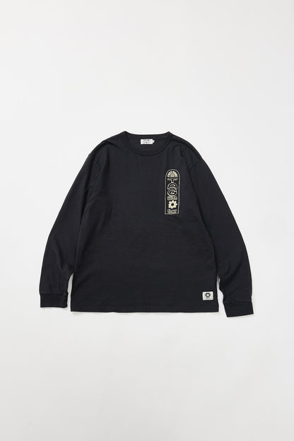 &quot;Tag With Flower&quot; リサイクルコットン長袖Tee