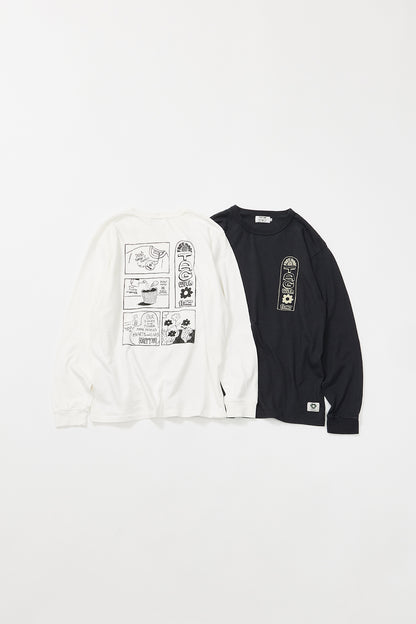 &quot;Tag With Flower&quot; リサイクルコットン長袖Tee