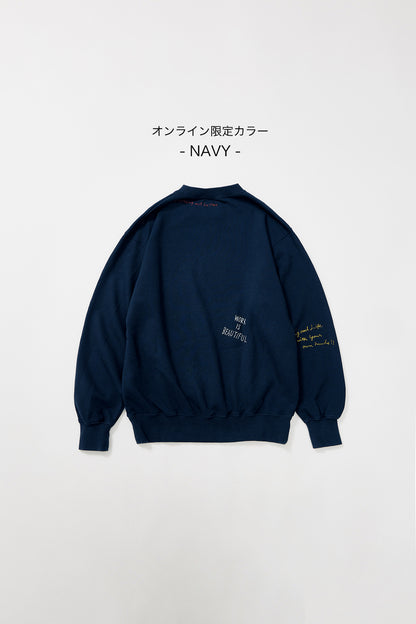 クラシッククルースウェット -Hand Paint-／CRAFTSMAN VIBES ONLY
