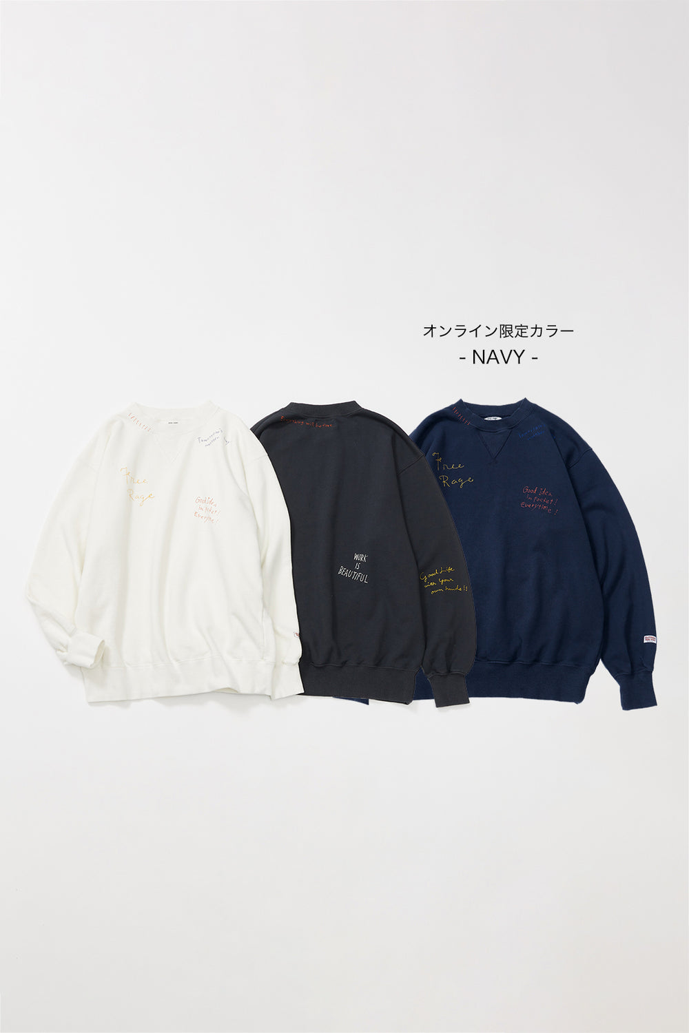 クラシッククルースウェット -Hand Paint-／CRAFTSMAN VIBES ONLY