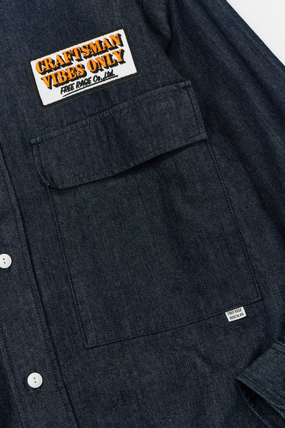 【先行予約限定】&quot;CRAFTSMAN VIBES ONLY&quot; 10ozデニムCPOシャツ