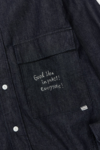 &quot;10oz DENIM&quot; CPOシャツ -Hand Paint-／CRAFTSMAN VIBES ONLY
