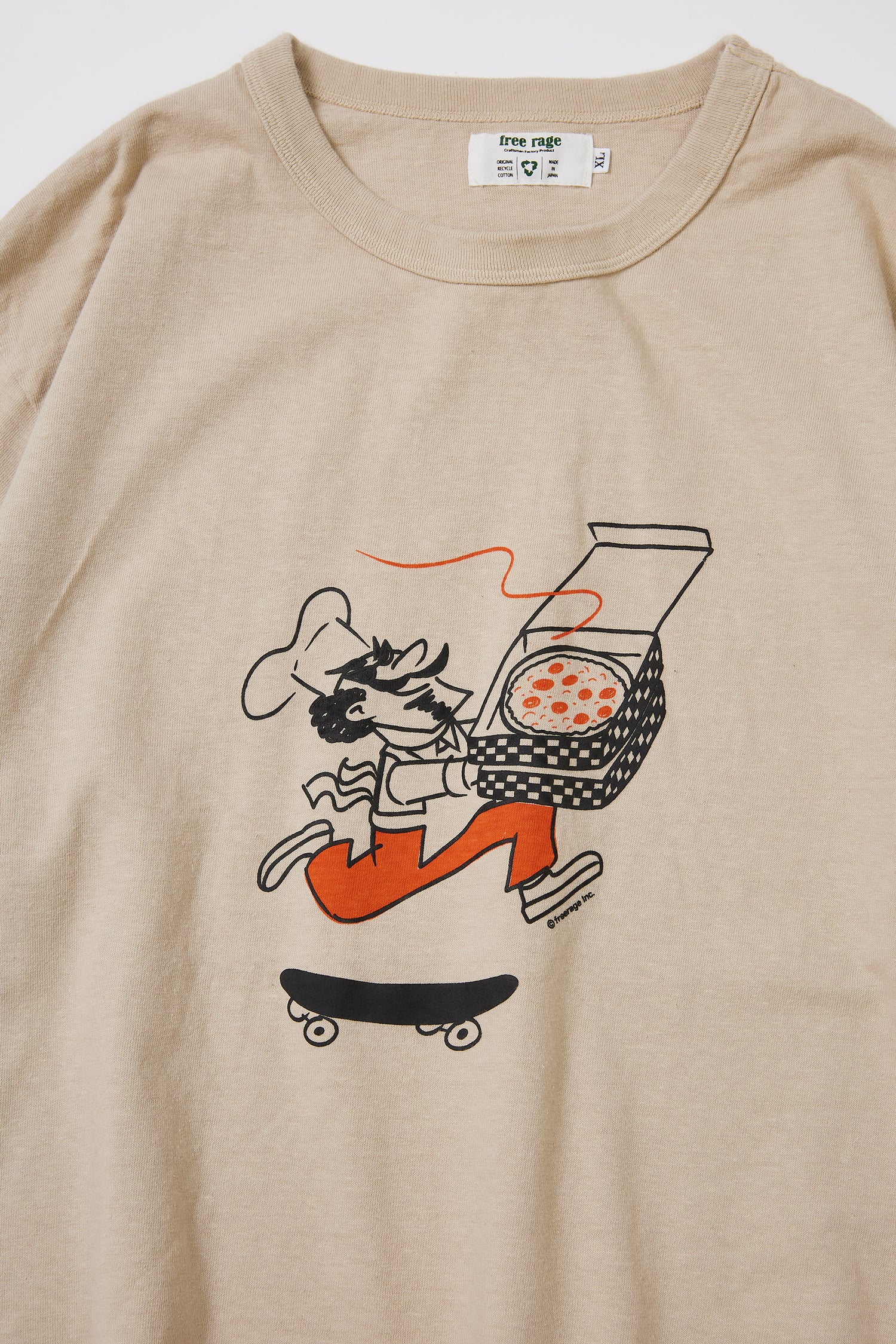 &quot;Delivery Pizza&quot; リサイクルコットンTee