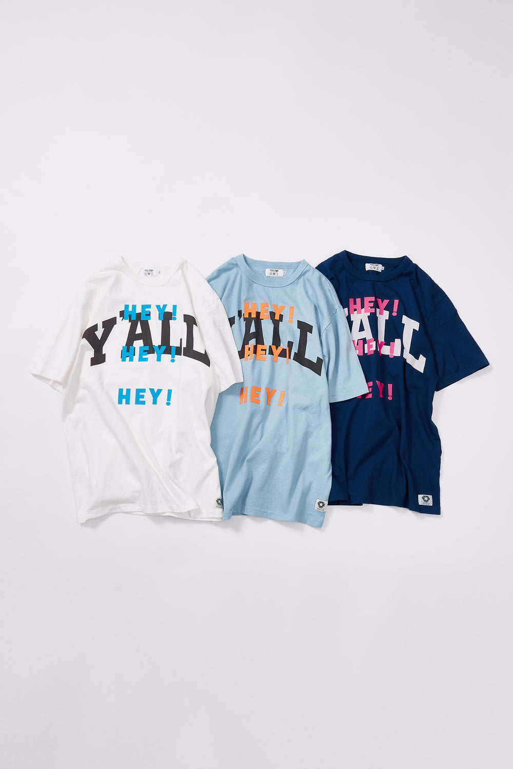 "HEY HEY HEY" リサイクルコットンTee