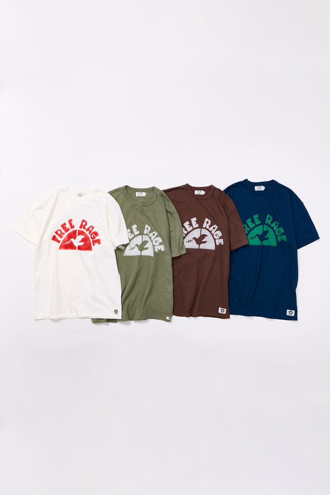 "BRUSH PEACE BIRD" リサイクルコットンTee／ALL WE NEED IS PEACE