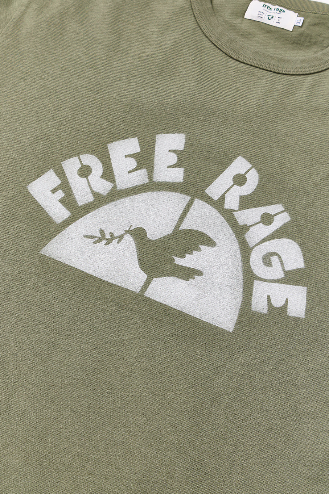 "BRUSH PEACE BIRD" リサイクルコットンTee／ALL WE NEED IS PEACE