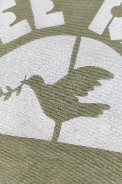 "BRUSH PEACE BIRD" リサイクルコットンTee／ALL WE NEED IS PEACE
