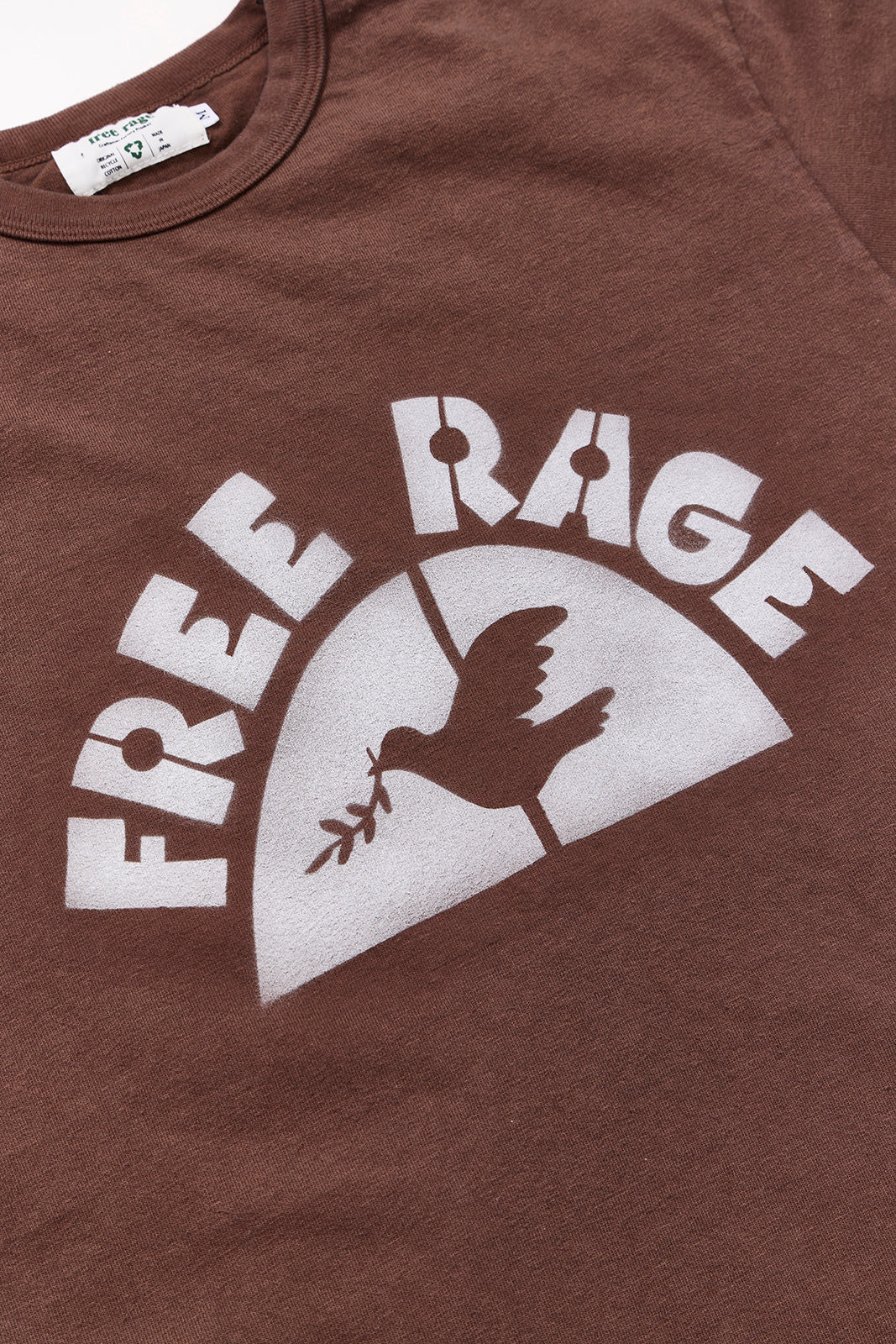 "BRUSH PEACE BIRD" リサイクルコットンTee／ALL WE NEED IS PEACE