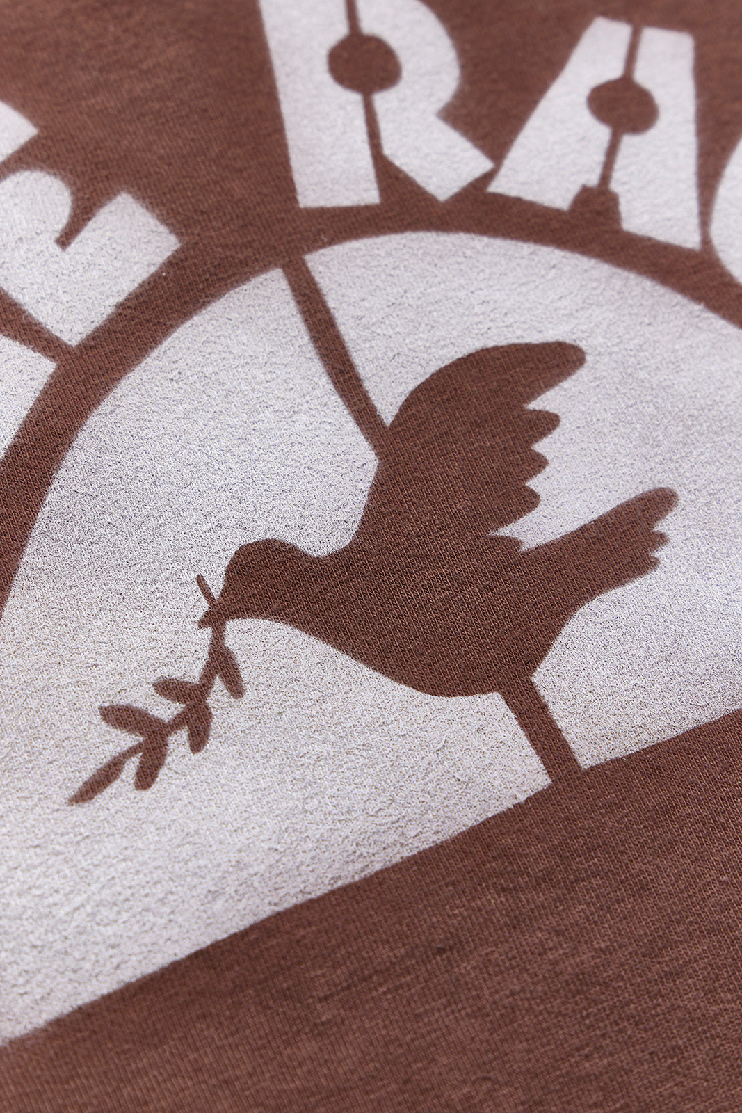"BRUSH PEACE BIRD" リサイクルコットンTee／ALL WE NEED IS PEACE