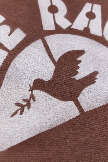 "BRUSH PEACE BIRD" リサイクルコットンTee／ALL WE NEED IS PEACE