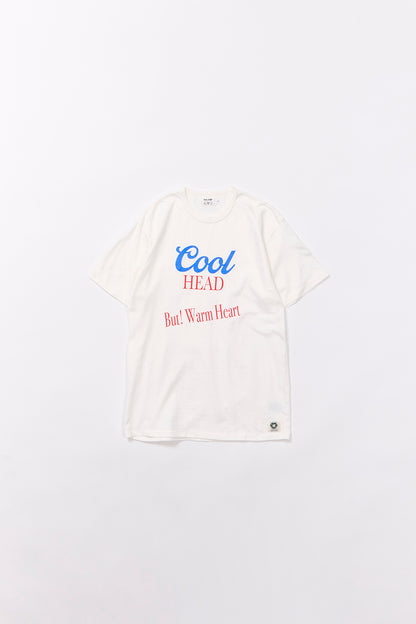 "Cool Head But Warm Heart" リサイクルコットンTee