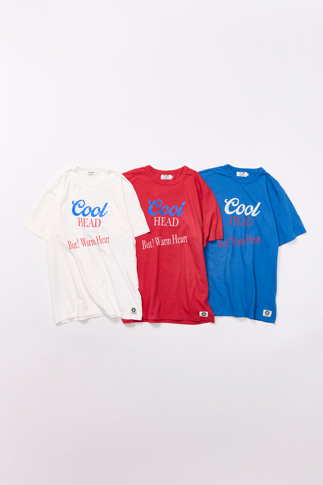 "Cool Head But Warm Heart" リサイクルコットンTee