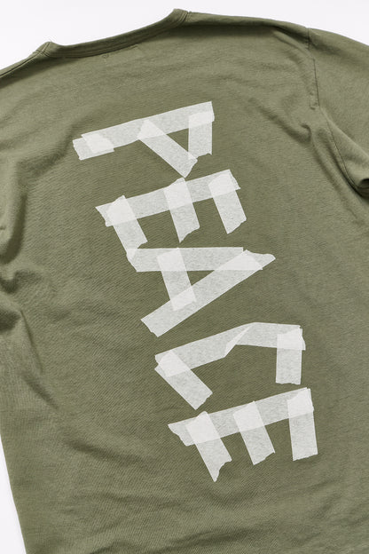 "TAPE PEACE LOGO" リサイクルコットンTee／ALL WE NEED IS PEACE