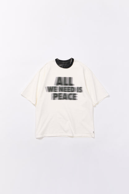 "Airbrush Paint" ラフ&amp;タフ半袖Tシャツ／ALL WE NEED IS PEACE