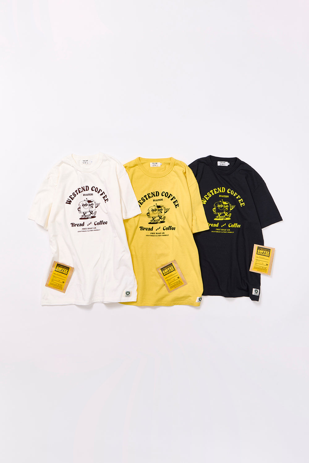 "WESTEND COFFEE ROASTERS" リサイクルコットンTee (Bread and Coffee ver,)