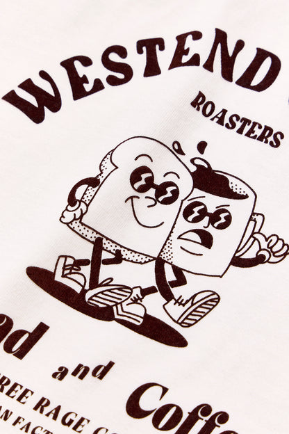 "WESTEND COFFEE ROASTERS" リサイクルコットンTee (Bread and Coffee ver,)