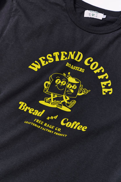 "WESTEND COFFEE ROASTERS" リサイクルコットンTee (Bread and Coffee ver,)