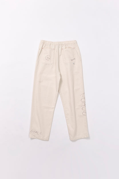 【先行予約商品】"10oz DENIM" ラフ＆タフイージーパンツ -Hand Paint-／ALL WE NEED IS PEACE