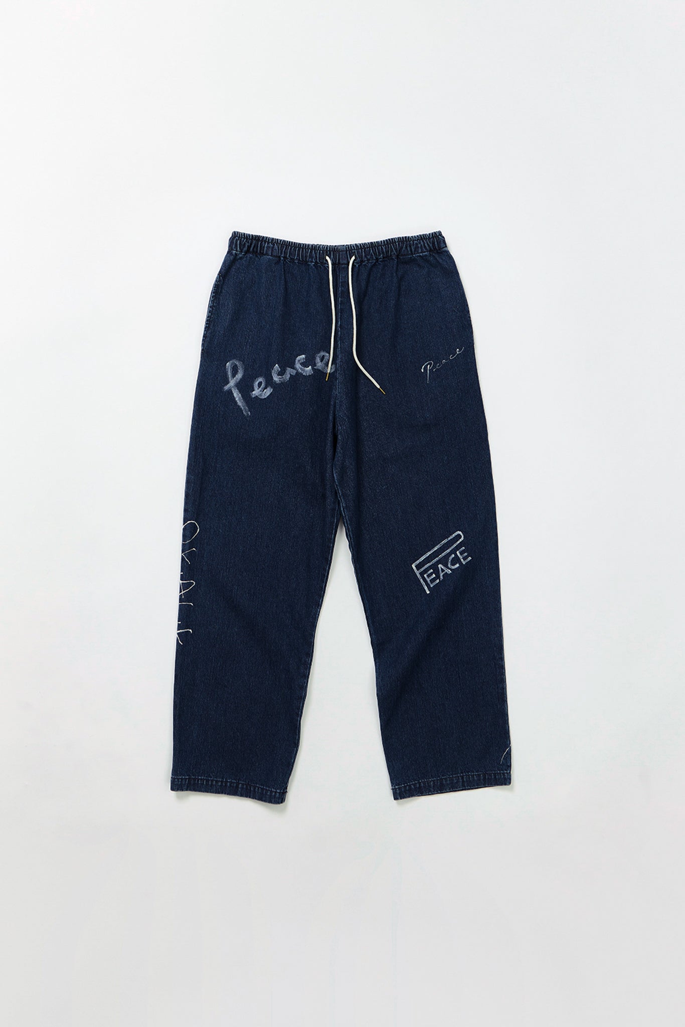 【先行予約商品】"10oz DENIM" ラフ＆タフイージーパンツ -Hand Paint-／ALL WE NEED IS PEACE