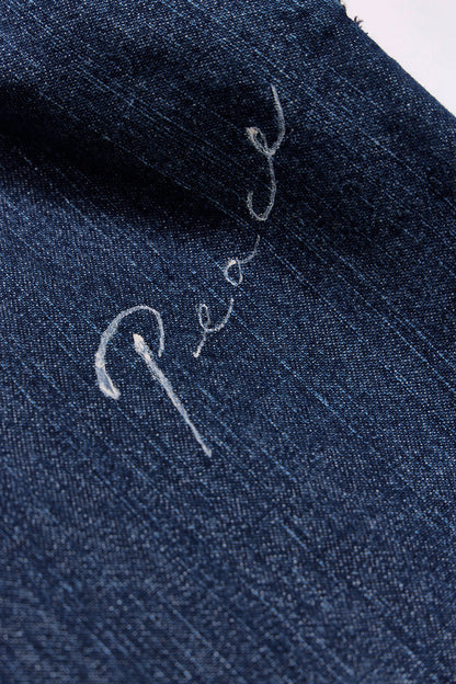 【先行予約商品】"10oz DENIM" ラフ＆タフイージーパンツ -Hand Paint-／ALL WE NEED IS PEACE