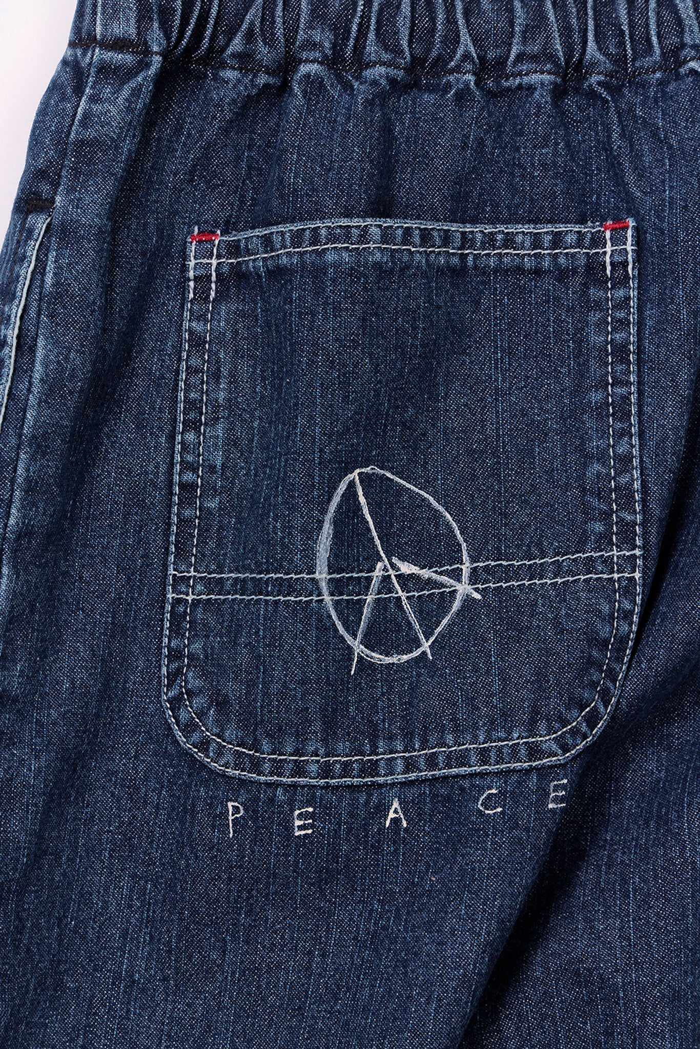 【先行予約商品】"10oz DENIM" ラフ＆タフイージーパンツ -Hand Paint-／ALL WE NEED IS PEACE