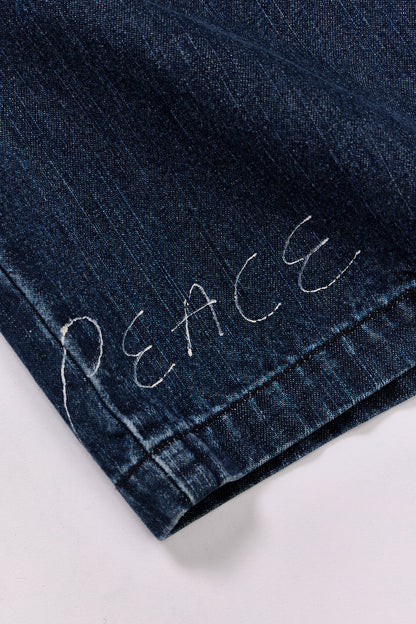 【先行予約商品】"10oz DENIM" ラフ＆タフイージーパンツ -Hand Paint-／ALL WE NEED IS PEACE