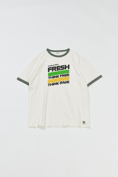 &quot;DRINK&quot; リサイクルコットンリンガーTee