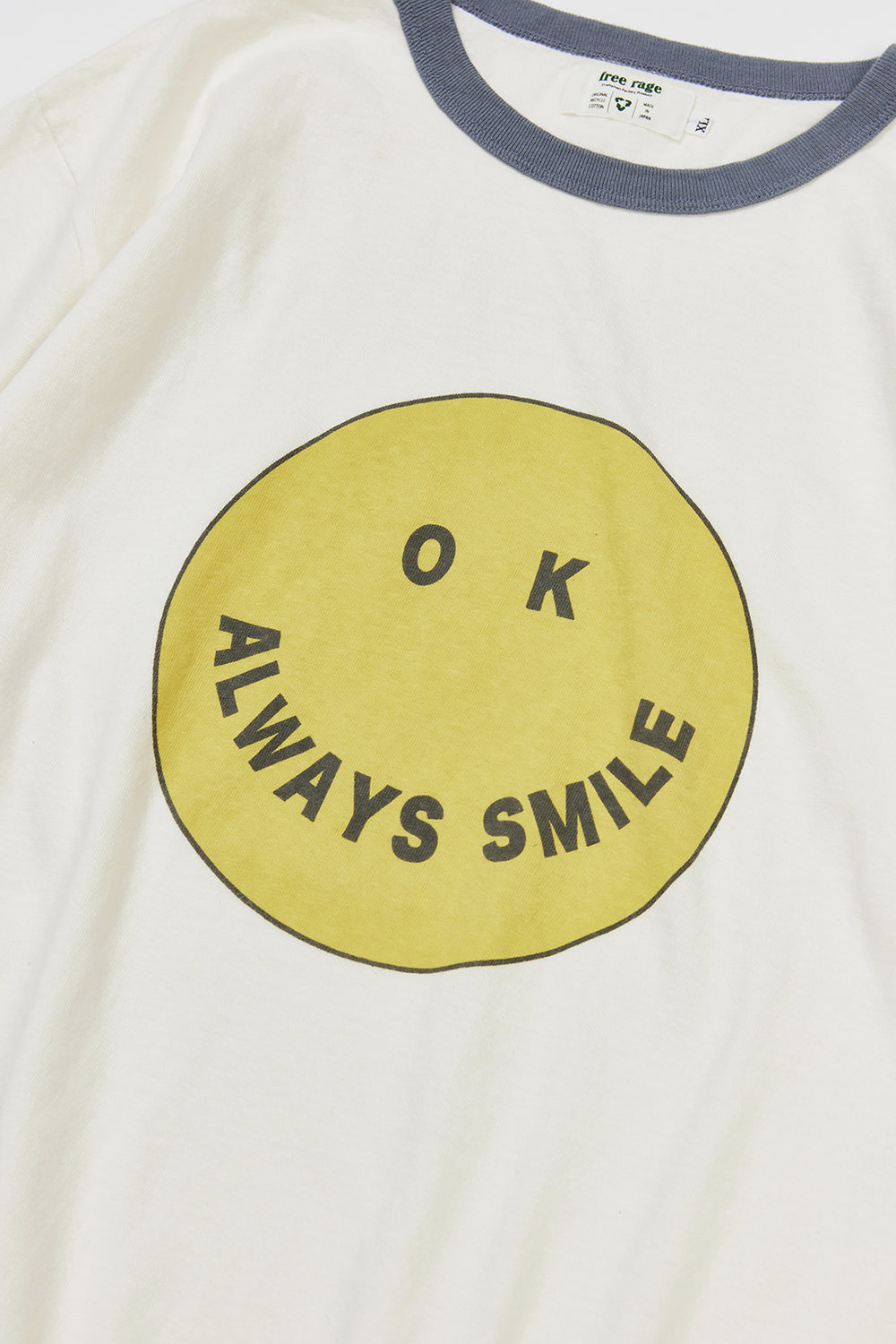 "SMILE" リサイクルコットンリンガーTee