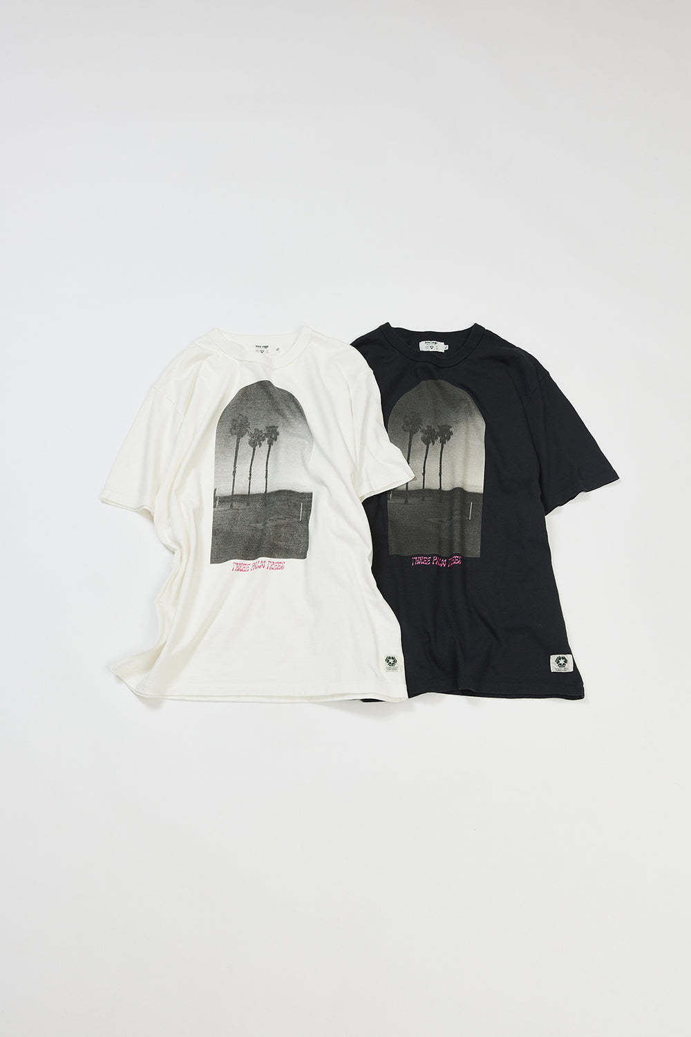 "THREE PALM TREE" リサイクルコットンTee