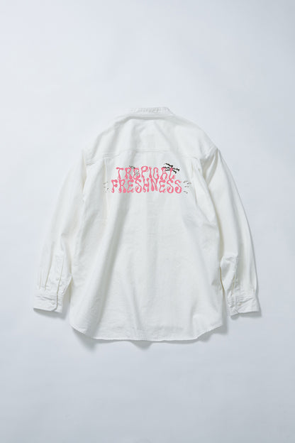 【予約商品】&quot;TROPICAL FRESHNESS&quot; ハンドペイントデニムシャツ