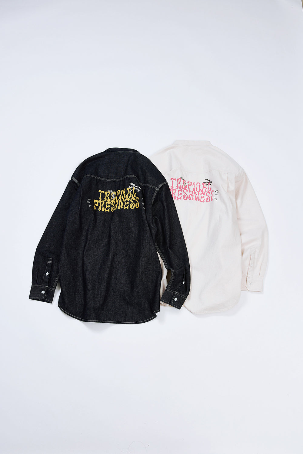 【予約商品】"TROPICAL FRESHNESS" ハンドペイントデニムシャツ