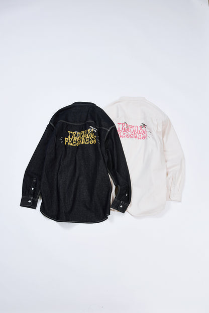 【予約商品】&quot;TROPICAL FRESHNESS&quot; ハンドペイントデニムシャツ