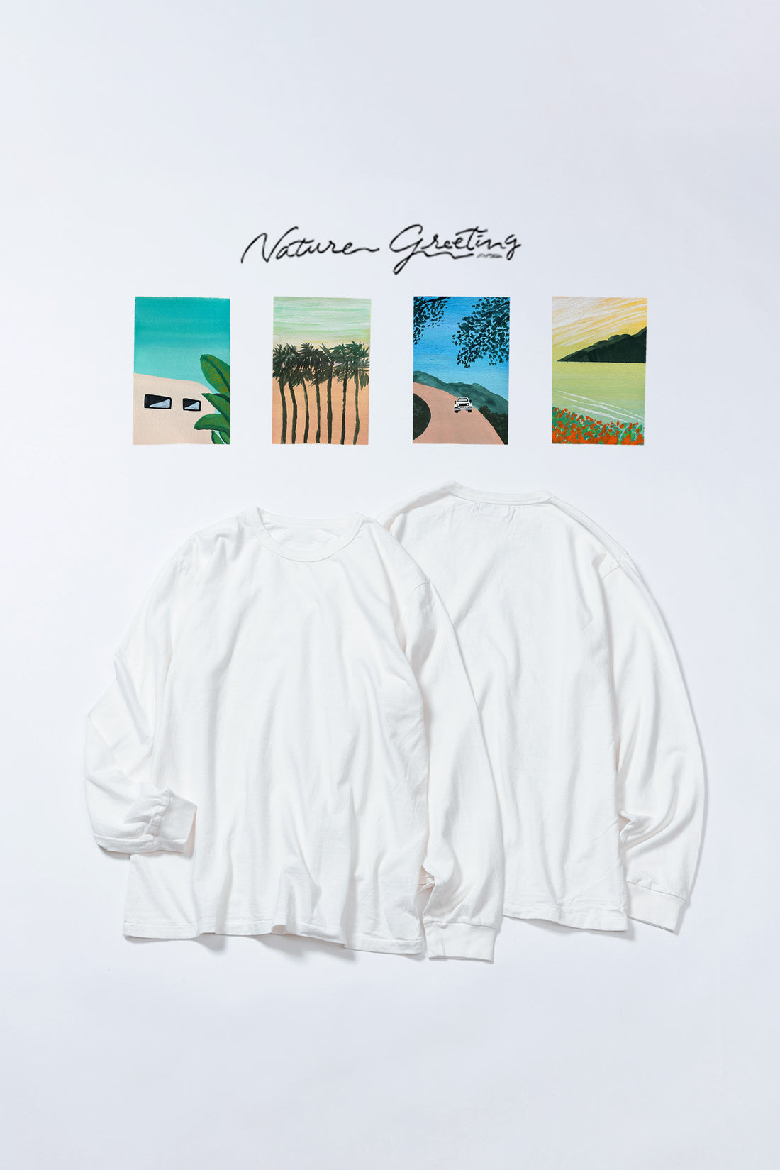 予約商品・"Nature Greeting" 長袖Tシャツ