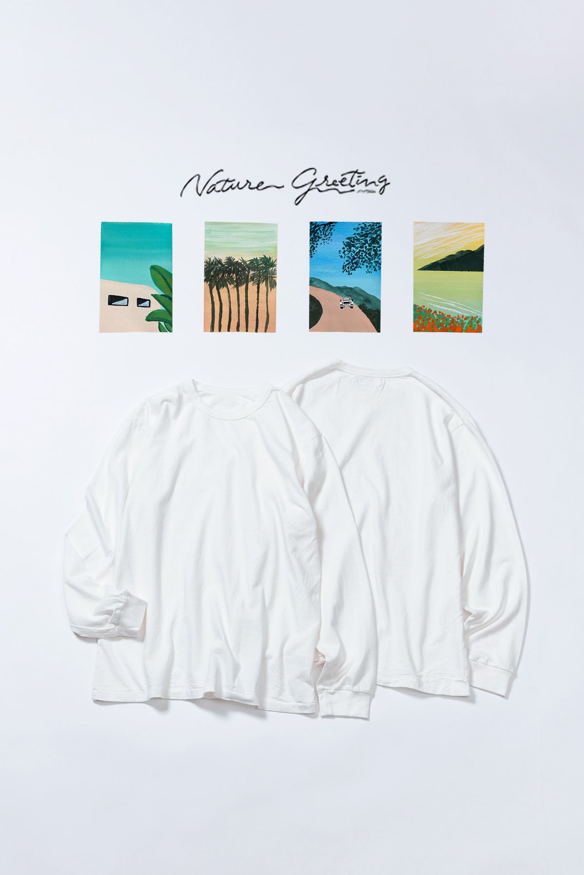 予約商品・"Nature Greeting" 長袖Tシャツ
