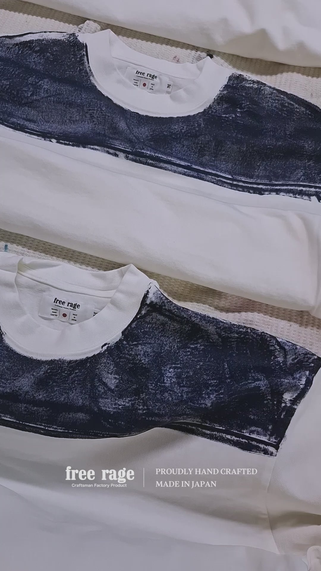 【受注予約】ハンドクラフト ラフ&amp;タフ フットボール長袖Tシャツ／York Roller Paint