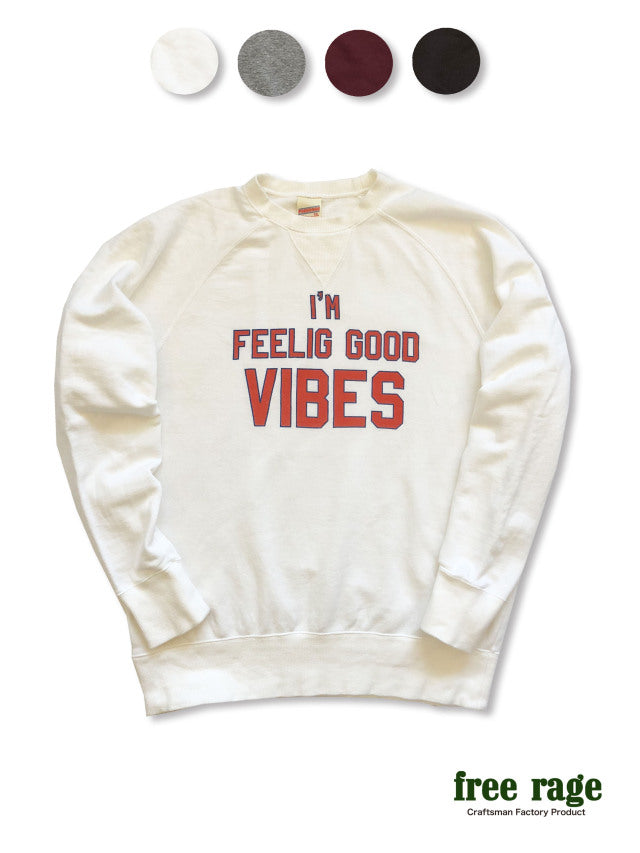 【サンプル】"GOOD VIBES" ラグランクルースウェット