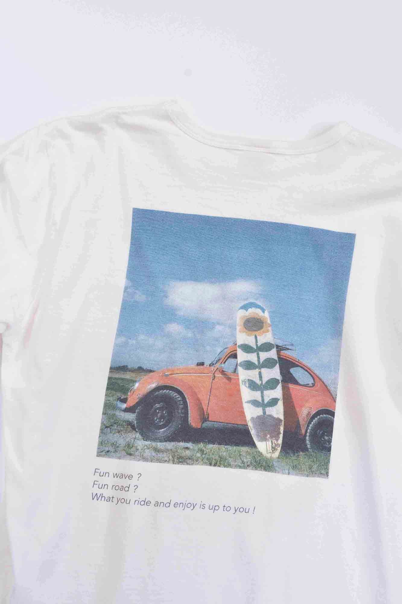 &quot;愛車と向日葵&quot; リサイクルコットンロンTee