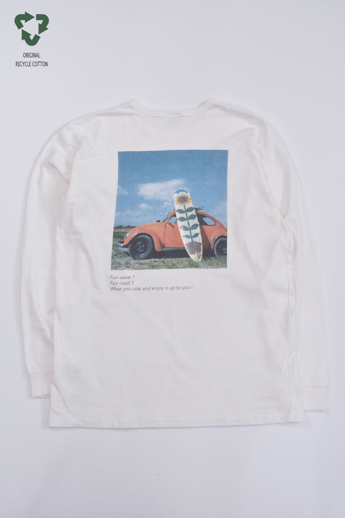 &quot;愛車と向日葵&quot; リサイクルコットンロンTee