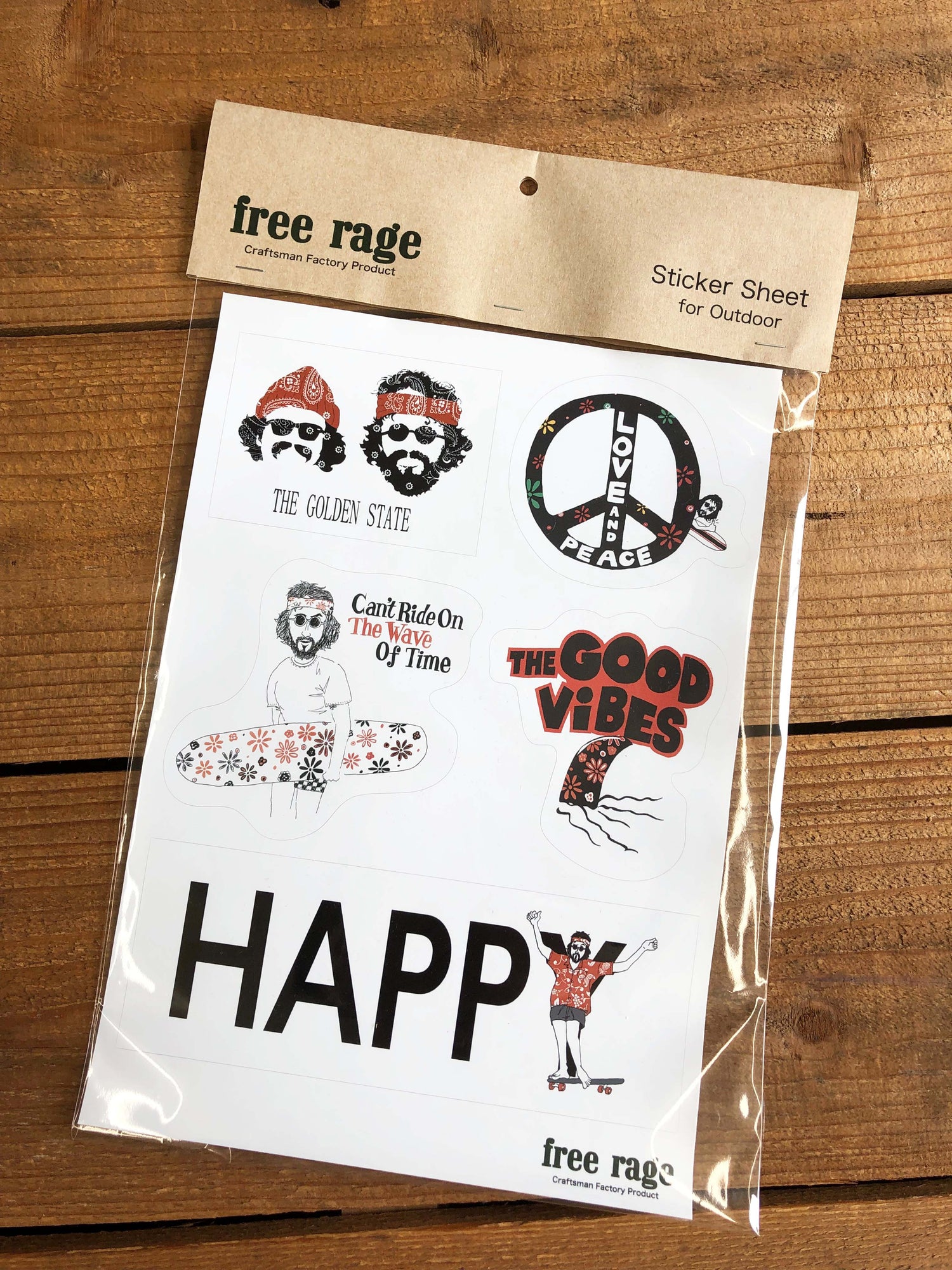 &quot;HAPPY&quot; Sticker Sheet for Outdoor