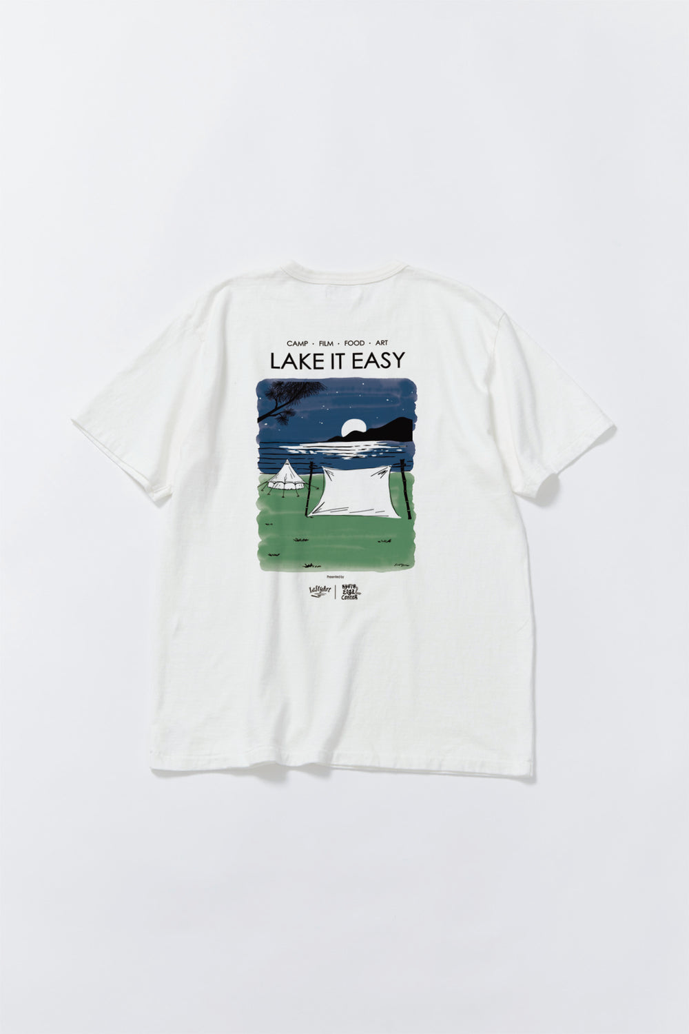 "LAKE IT EASY" リサイクルコットン半袖Tee (ステッカー付き)